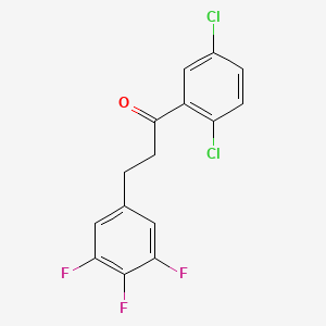 1-(2,5-Dichlorophenyl)-3-(3,4,5-trifluorophenyl)propan-1-one