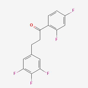 molecular formula C15H9F5O B1327953 2',4'-Difluoro-3-(3,4,5-trifluorophenyl)propiophenone CAS No. 898778-62-6