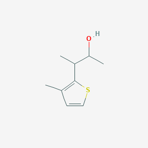 molecular formula C9H14OS B13279541 3-(3-Methylthiophen-2-yl)butan-2-ol 