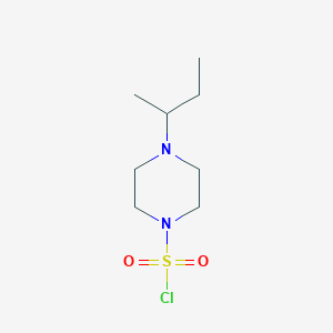 molecular formula C8H17ClN2O2S B13279560 4-(Butan-2-yl)piperazine-1-sulfonyl chloride 