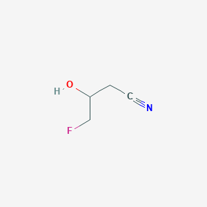 molecular formula C4H6FNO B13279568 4-Fluoro-3-hydroxybutanenitrile 
