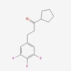 Cyclopentyl 2-(3,4,5-trifluorophenyl)ethyl ketone