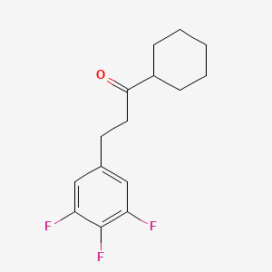 B1327959 Cyclohexyl 2-(3,4,5-trifluorophenyl)ethyl ketone CAS No. 898778-77-3