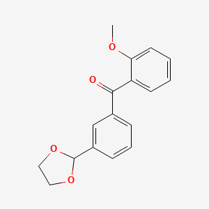 3'-(1,3-Dioxolan-2-YL)-2-methoxybenzophenone