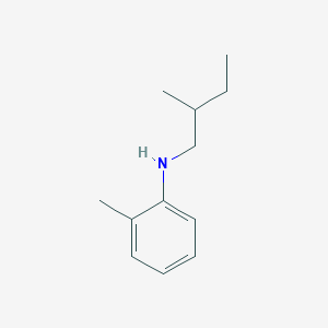 molecular formula C12H19N B13279614 2-methyl-N-(2-methylbutyl)aniline 