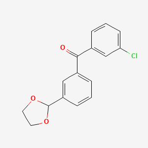 3-Chloro-3'-(1,3-dioxolan-2-YL)benzophenone