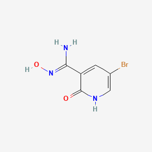 molecular formula C6H6BrN3O2 B13279635 5-Bromo-N',2-dihydroxypyridine-3-carboximidamide 