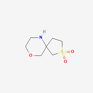 molecular formula C7H13NO3S B13279650 9-Oxa-2-thia-6-azaspiro[4.5]decane 2,2-dioxide 