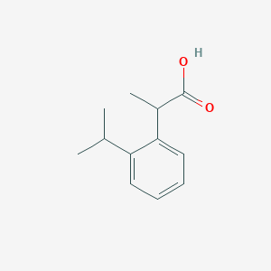 molecular formula C12H16O2 B13279654 2-[2-(Propan-2-YL)phenyl]propanoic acid 