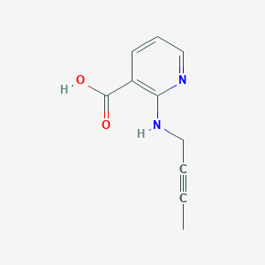 molecular formula C10H10N2O2 B13279659 2-[(But-2-yn-1-yl)amino]pyridine-3-carboxylic acid 