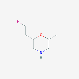 molecular formula C7H14FNO B13279669 2-(2-Fluoroethyl)-6-methylmorpholine 