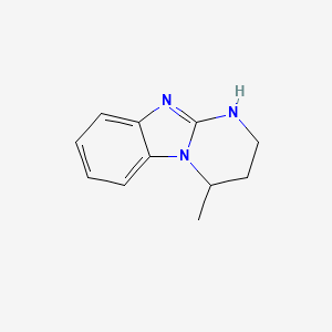 molecular formula C11H13N3 B13279674 13-Methyl-1,8,10-triazatricyclo[7.4.0.0,2,7]trideca-2,4,6,8-tetraene 