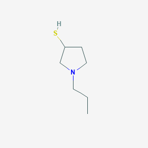 molecular formula C7H15NS B13279693 1-Propylpyrrolidine-3-thiol 