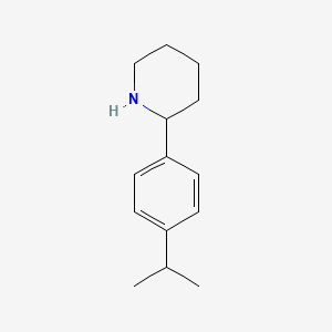 molecular formula C14H21N B13279696 2-[4-(Propan-2-yl)phenyl]piperidine 