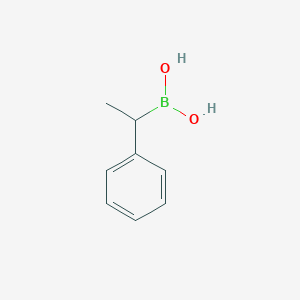 molecular formula C8H11BO2 B13279708 (1-Phenylethyl)boronic acid 