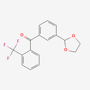 3'-(1,3-Dioxolan-2-YL)-2-trifluoromethylbenzophenone