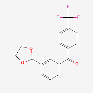 3-(1,3-Dioxolan-2-YL)-4'-trifluoromethylbenzophenone
