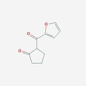 molecular formula C10H10O3 B13279806 2-(Furan-2-carbonyl)cyclopentan-1-one 