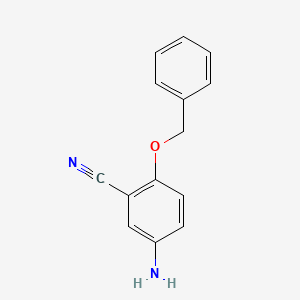 molecular formula C14H12N2O B13279809 5-Amino-2-(benzyloxy)benzonitrile 