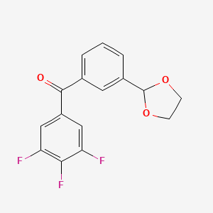 3-(1,3-Dioxolan-2-YL)-3',4',5'-trifluorobenzophenone