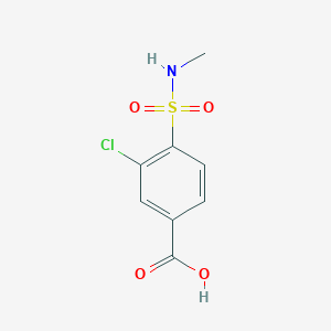molecular formula C8H8ClNO4S B13279821 3-Chloro-4-(methylsulfamoyl)benzoic acid 