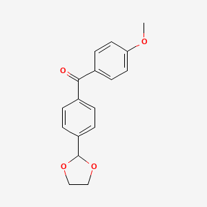 4-(1,3-Dioxolan-2-YL)-4'-methoxybenzophenone