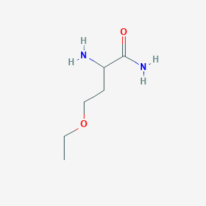 molecular formula C6H14N2O2 B13279872 2-Amino-4-ethoxybutanamide 