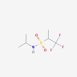 molecular formula C6H12F3NO2S B13279920 1,1,1-trifluoro-N-(propan-2-yl)propane-2-sulfonamide 