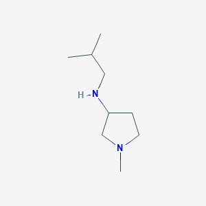 molecular formula C9H20N2 B13279936 1-methyl-N-(2-methylpropyl)pyrrolidin-3-amine CAS No. 1250728-83-6
