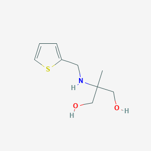 molecular formula C9H15NO2S B13279941 2-Methyl-2-[(thiophen-2-ylmethyl)amino]propane-1,3-diol 