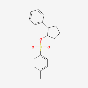 molecular formula C18H20O3S B13279946 2-Phenylcyclopentyl 4-methylbenzene-1-sulfonate 