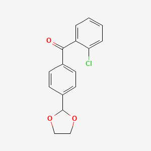 2-Chloro-4'-(1,3-dioxolan-2-YL)benzophenone