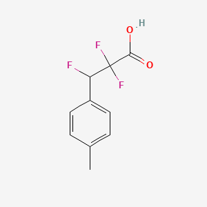 molecular formula C10H9F3O2 B13279952 2,2,3-Trifluoro-3-(4-methylphenyl)propanoic acid 