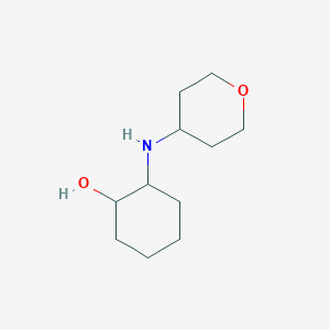 molecular formula C11H21NO2 B13279957 2-[(Oxan-4-yl)amino]cyclohexan-1-ol 
