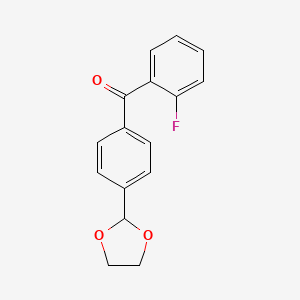 4'-(1,3-Dioxolan-2-YL)-2-fluorobenzophenone