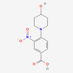4-(4-Hydroxypiperidin-1-yl)-3-nitrobenzoic acid
