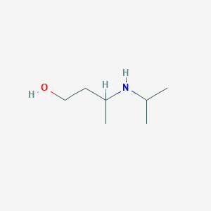 molecular formula C7H17NO B13279972 3-[(Propan-2-yl)amino]butan-1-ol CAS No. 76888-69-2