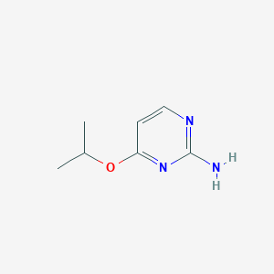 molecular formula C7H11N3O B13279975 2-Pyrimidinamine, 4-(1-methylethoxy)- 