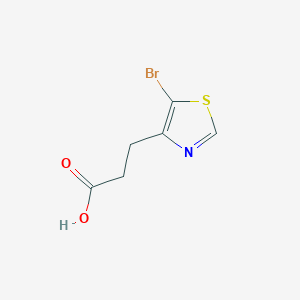 molecular formula C6H6BrNO2S B13279984 3-(5-Bromo-1,3-thiazol-4-yl)propanoic acid 