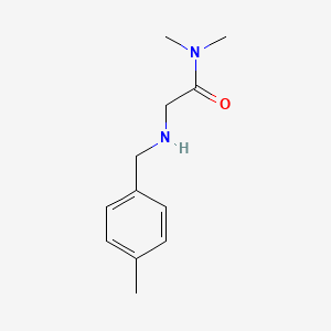molecular formula C12H18N2O B13279985 N,N-Dimethyl-2-{[(4-methylphenyl)methyl]amino}acetamide 