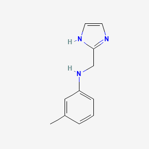 molecular formula C11H13N3 B13279992 N-(1H-imidazol-2-ylmethyl)-3-methylaniline 