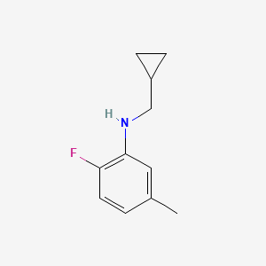 molecular formula C11H14FN B13280048 N-(cyclopropylmethyl)-2-fluoro-5-methylaniline 