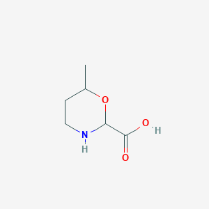molecular formula C6H11NO3 B13280065 6-Methyl-1,3-oxazinane-2-carboxylic acid 