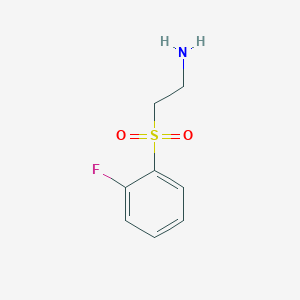 molecular formula C8H10FNO2S B13280095 2-(2-Fluorobenzenesulfonyl)ethan-1-amine 