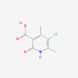 molecular formula C8H8ClNO3 B1328011 5-Chloro-4,6-dimethyl-2-oxo-1,2-dihydropyridine-3-carboxylic acid CAS No. 309275-47-6