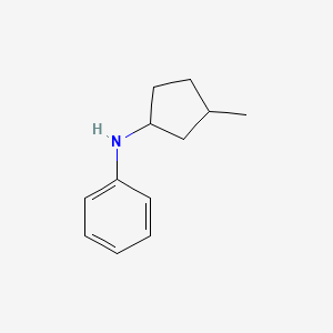 molecular formula C12H17N B13280142 N-(3-methylcyclopentyl)aniline 