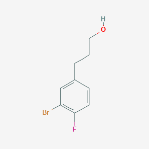 molecular formula C9H10BrFO B13280146 3-(3-Bromo-4-fluoro-phenyl)-propan-1-OL 