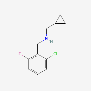 molecular formula C11H13ClFN B13280162 [(2-Chloro-6-fluorophenyl)methyl](cyclopropylmethyl)amine 