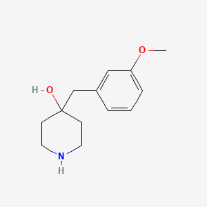 molecular formula C13H19NO2 B13280187 4-[(3-Methoxyphenyl)methyl]piperidin-4-ol 