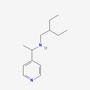 molecular formula C13H22N2 B13280193 (2-Ethylbutyl)[1-(pyridin-4-yl)ethyl]amine 